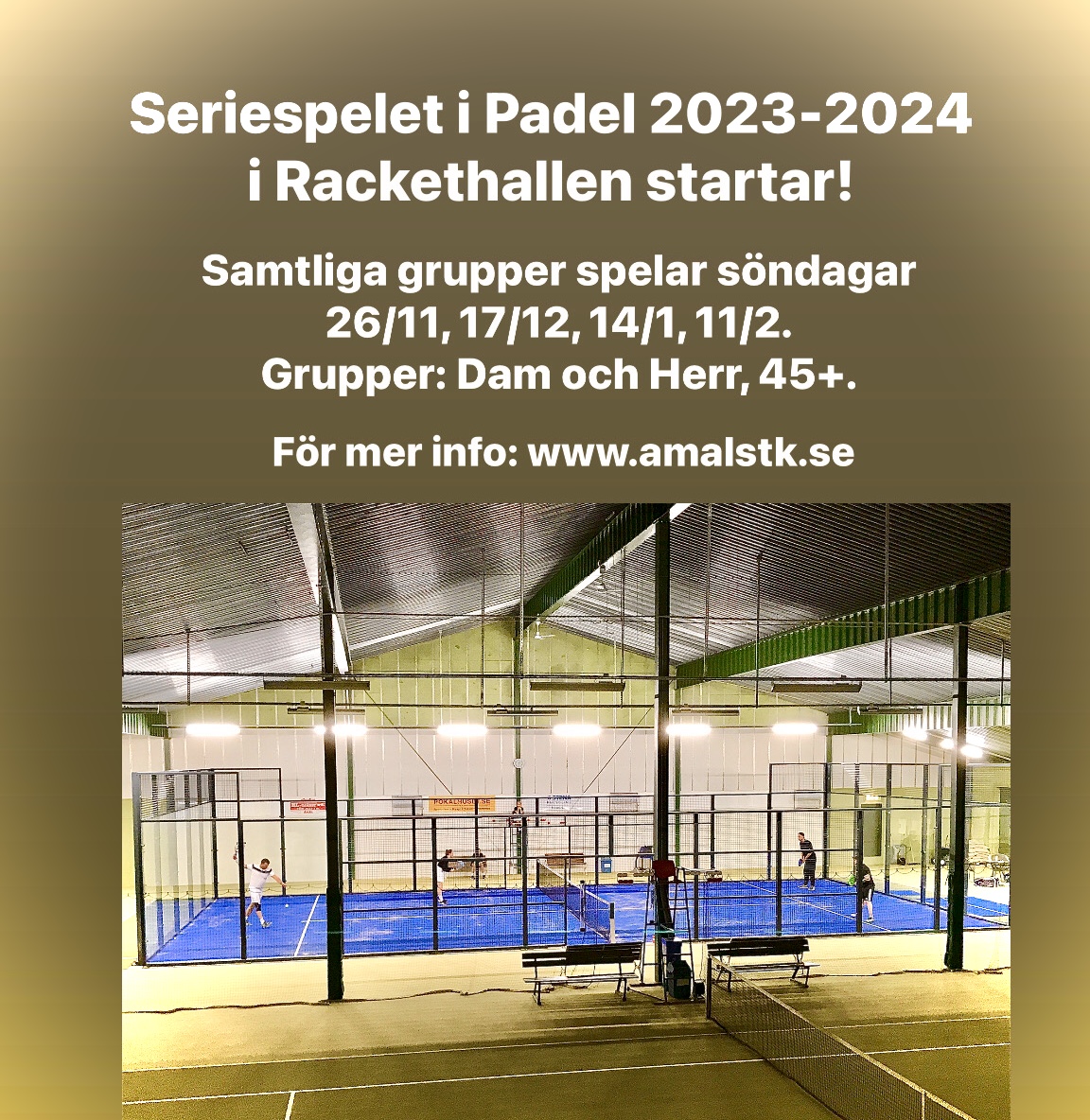 Seriespel Padel 2023-2024 i Rackethallen