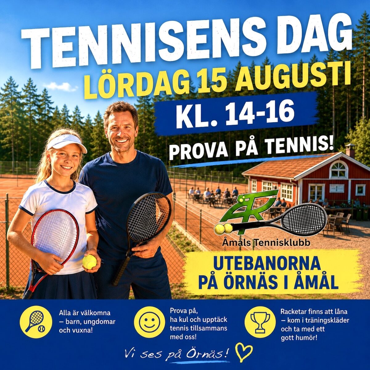 Prova på tennis på Örnäs härliga grusbanor!